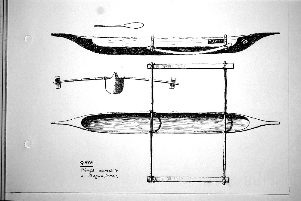Giava - piroga monossile a Pangandaran