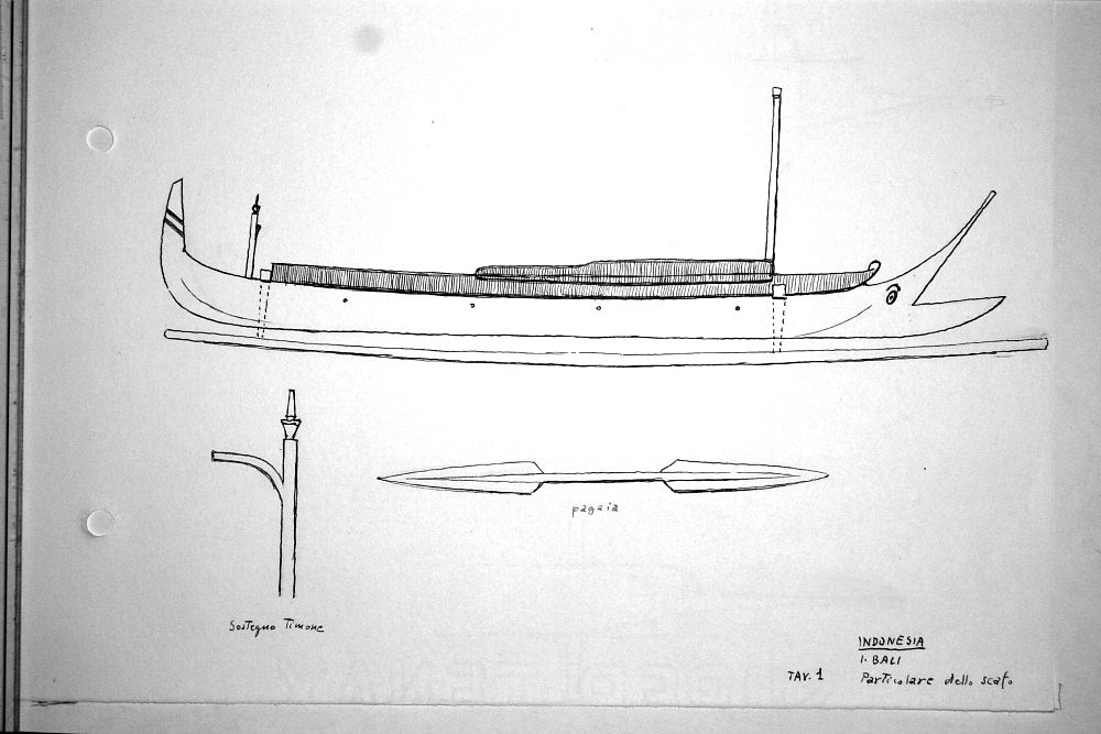 Indonesia - Isola di Bali - particolare dello scafo - tav.1