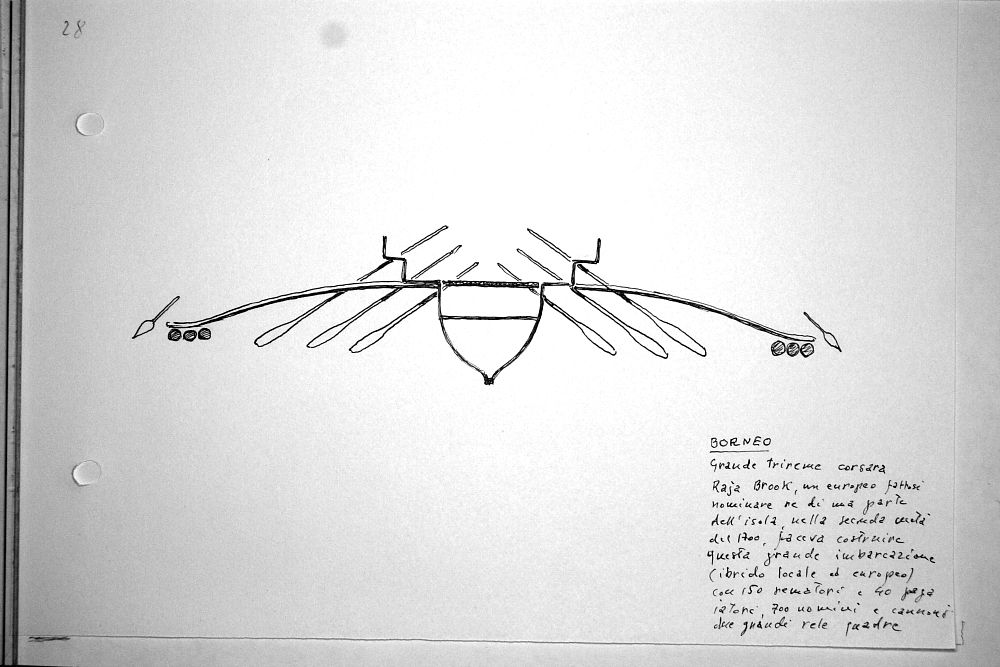 Borneo - grande trireme corsara fatta costruire dal Raja Brook nella seconda metà del 1700