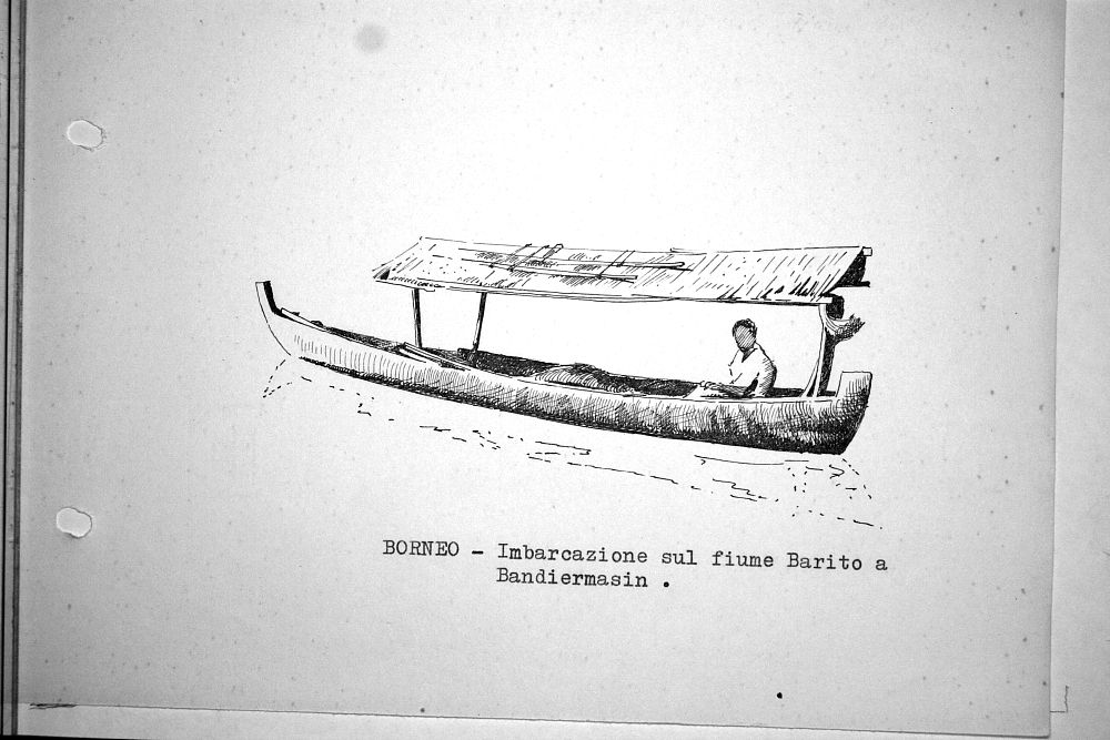 Borneo - imbarcazione sul fiume Barito a Bandiermasin