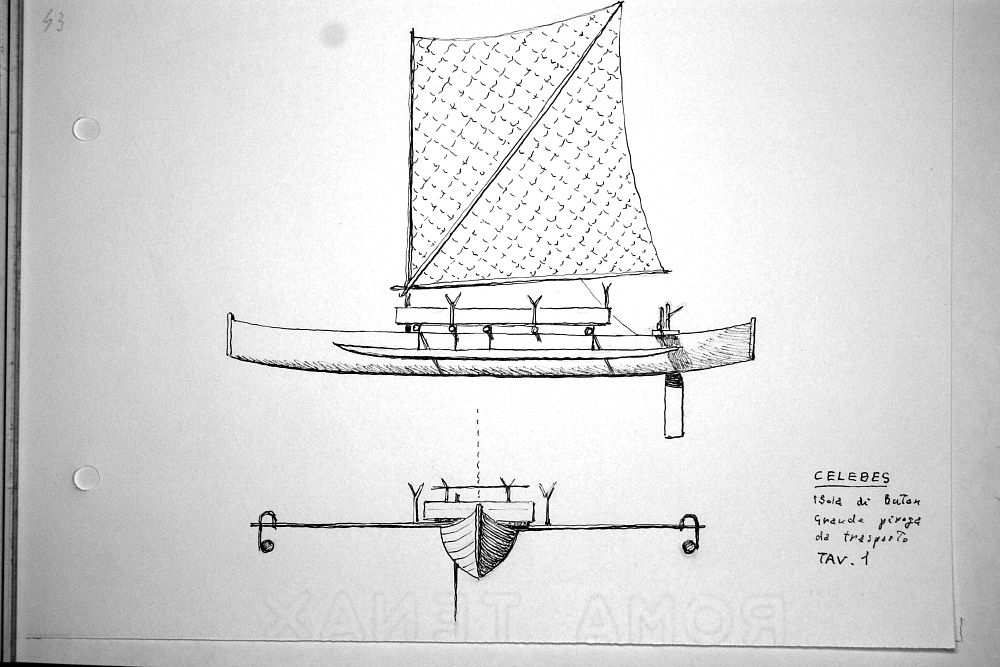 Celebes - Isola di Buton - grande piroga da trasporto - tav.1