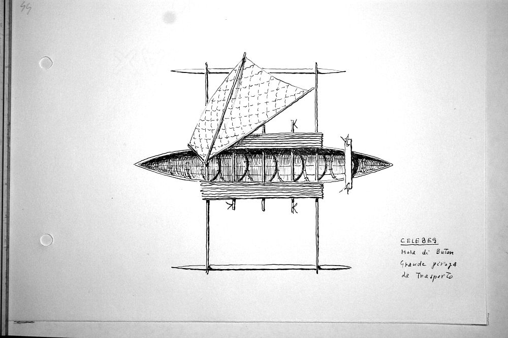 Celebes - Isola di Buton - grande piroga da trasporto - tav.2