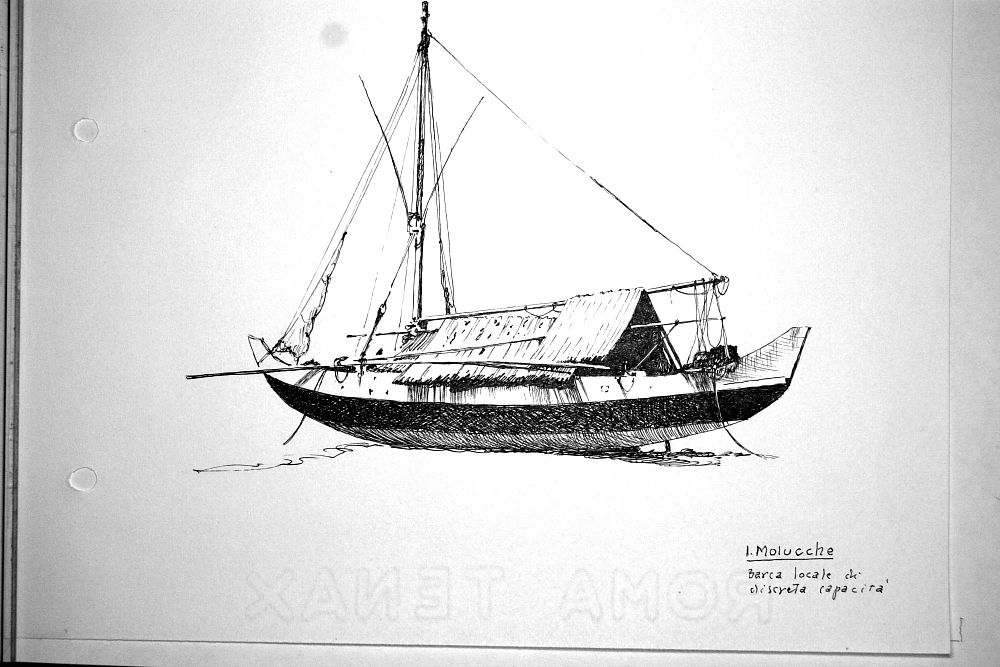 Isole Molucche - barca locale di discreta capacita'
