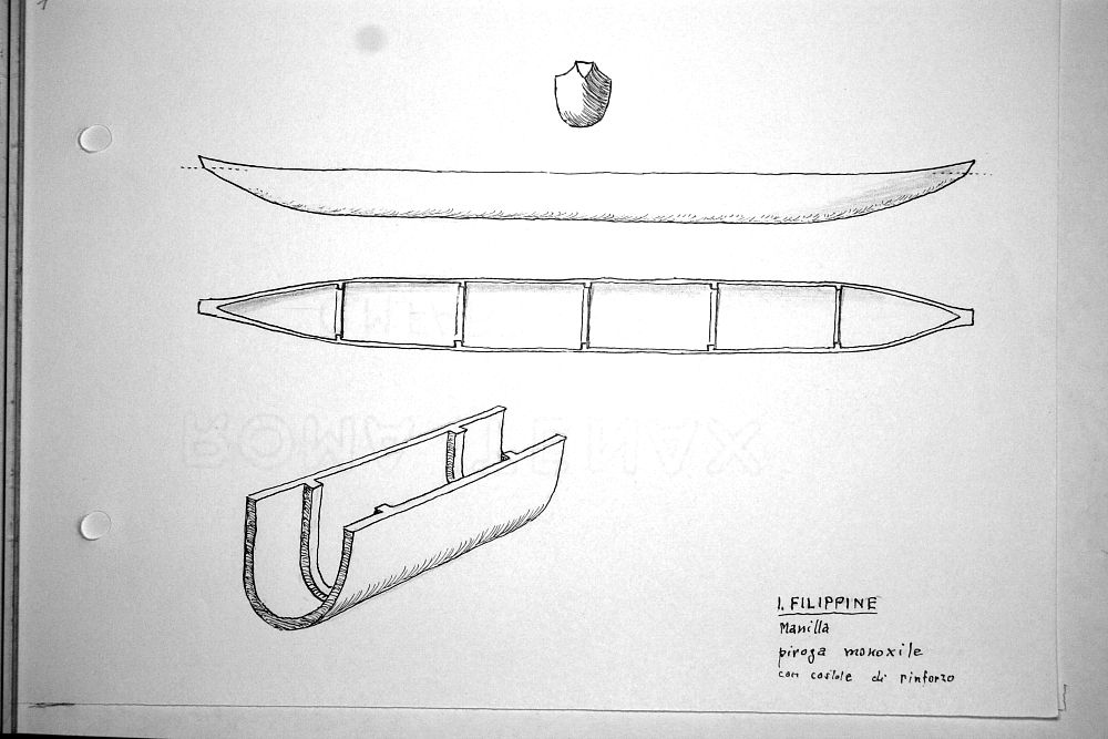 Filippine - Manila - piroga monossila con costole di rinforzo
