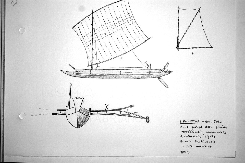 Flippine - Isole Sulu - bella piroga delle regioni meridonali, moro vinta - tav.1