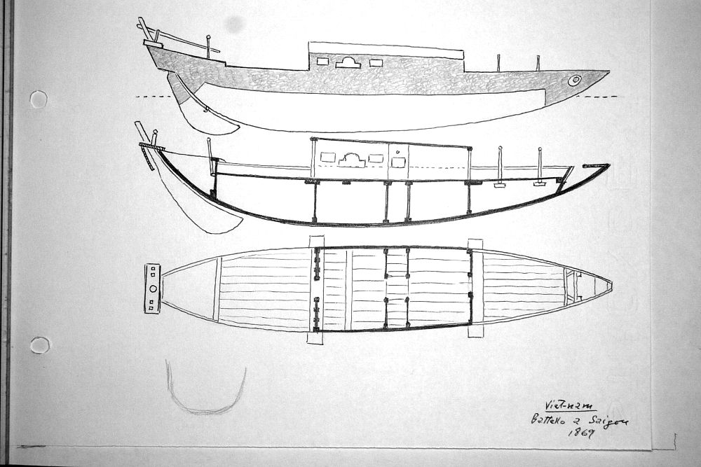Vietnam - battello a Saigon - 1869