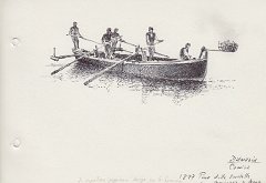 141-Dalmazia - Comisa - 1897 pesca delle sardelle con luminara a legna-il vogatore poppiero dirige con la brazzera 