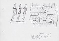 036-Gondola lariana - scafo portante a cucitura con chiodi di ferro dolce 