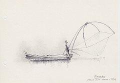 135-Firenze - pesca sull'Arno - 1914 