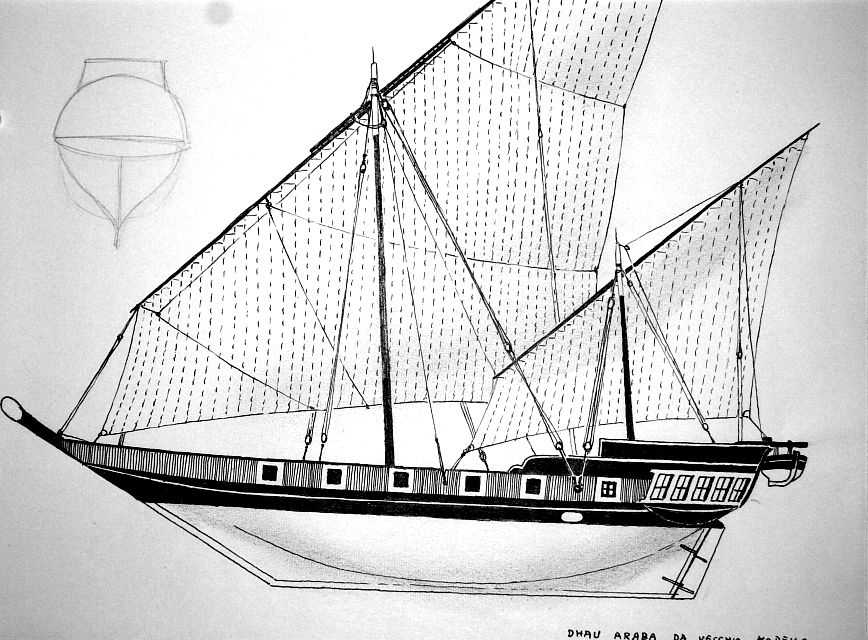 Dhow arabo da vecchio modello