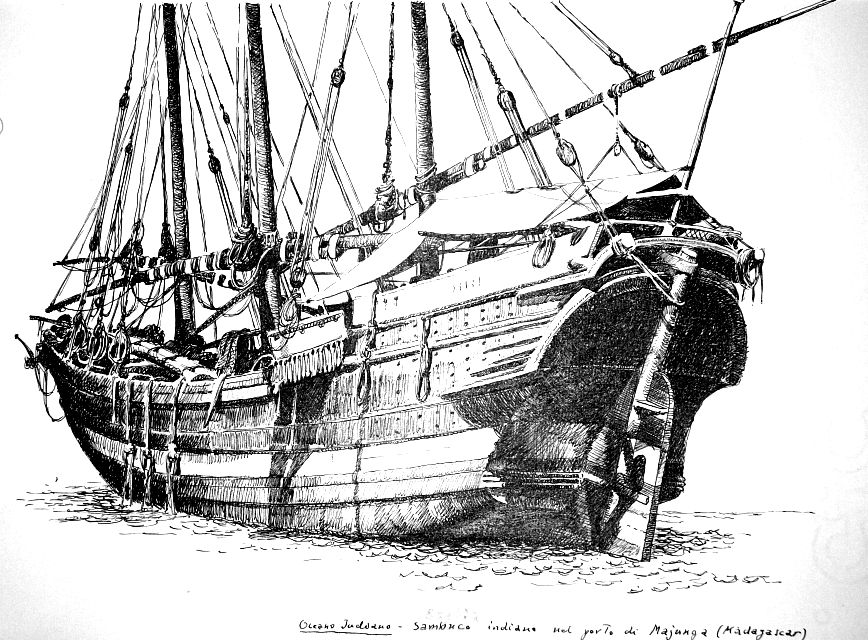 Oceano Indiano - baghla indiana nel porto di Majunga (Madagascar)