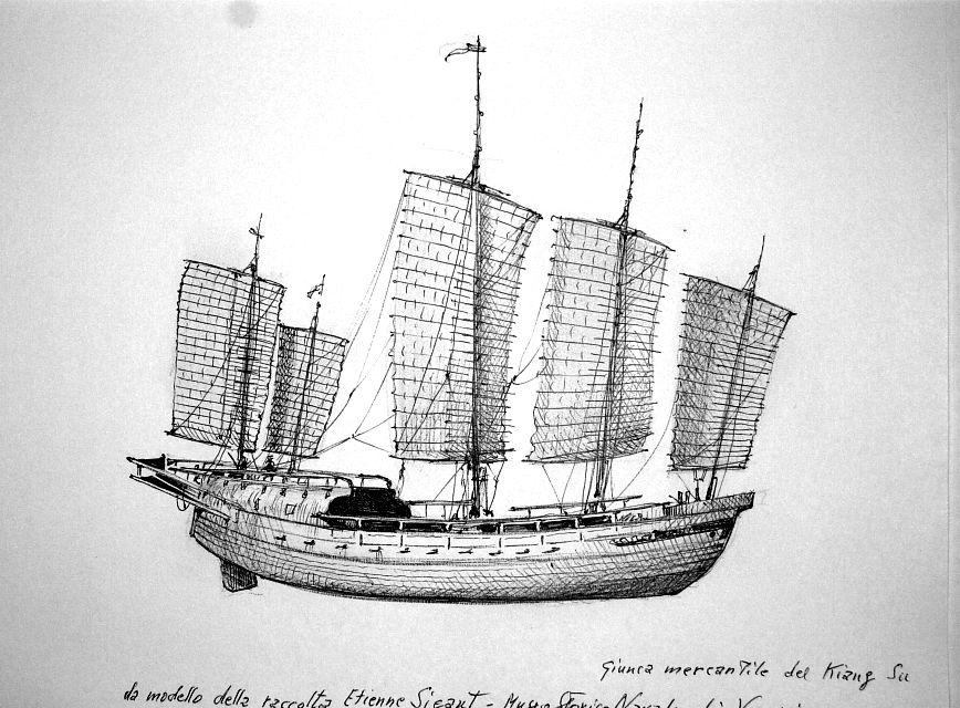 Giunca mercantile del Kiang Su - da modello della raccolta Etienne Sigaut - Museo Storico Nazionale di Venezia