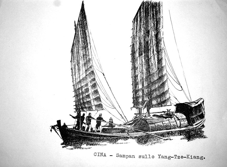 Cina - sampan sullo Yang Tze Kiang