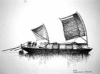  Cina - imbarcazione fluviale k'uai-pan a tarchia