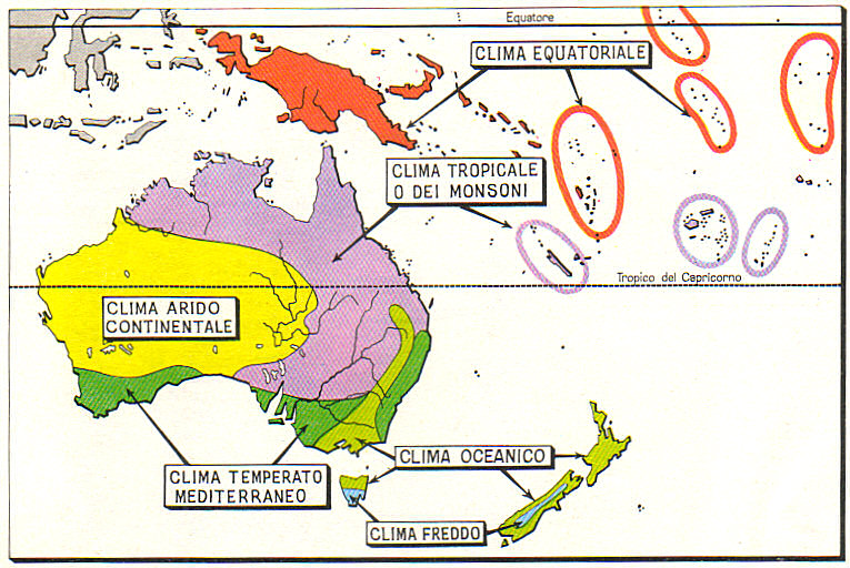 clima dell'Oceania
