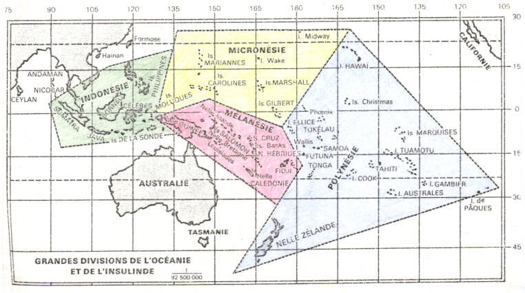 cartina dell'Oceania