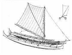 34-Hawaii-canoa doppia secondo Paris-circa 1850
                  