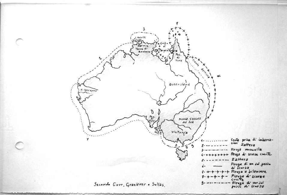 mappa - secondo Curr, Graebner e Sollas