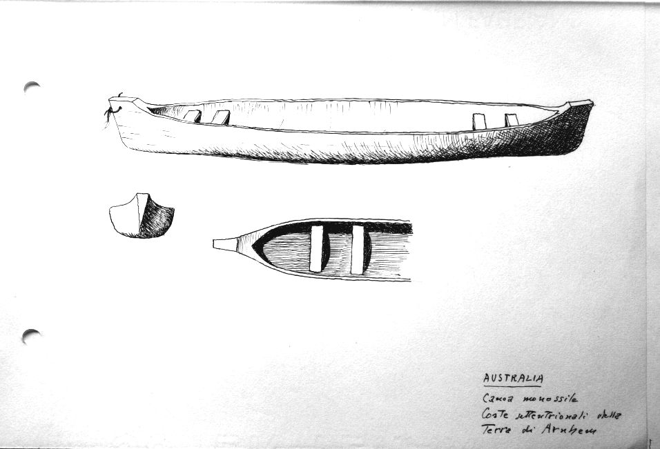 Australia - canoa monossila - coste settentrionali della Terra di Arnhem
