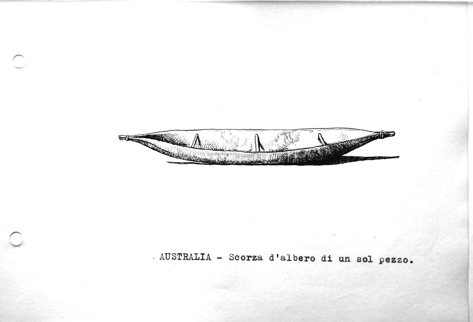 Australia - scorza d'albero di un solo pezzo