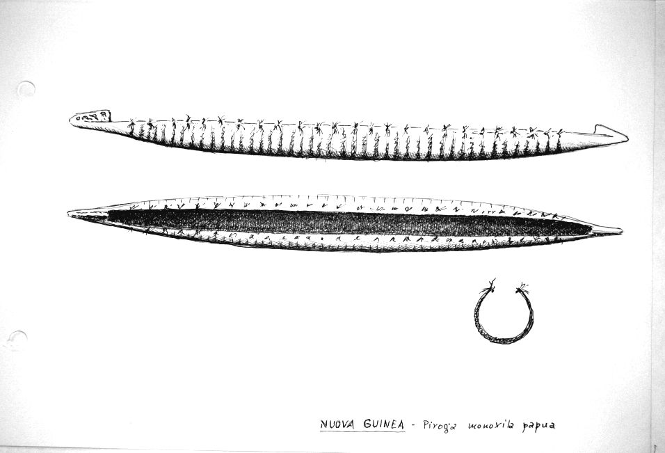 Nuova Guinea - piroga monoxila papua