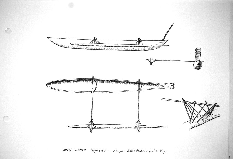 Nuova Guinea - Papuasia - piroga dell'estuario della Fly