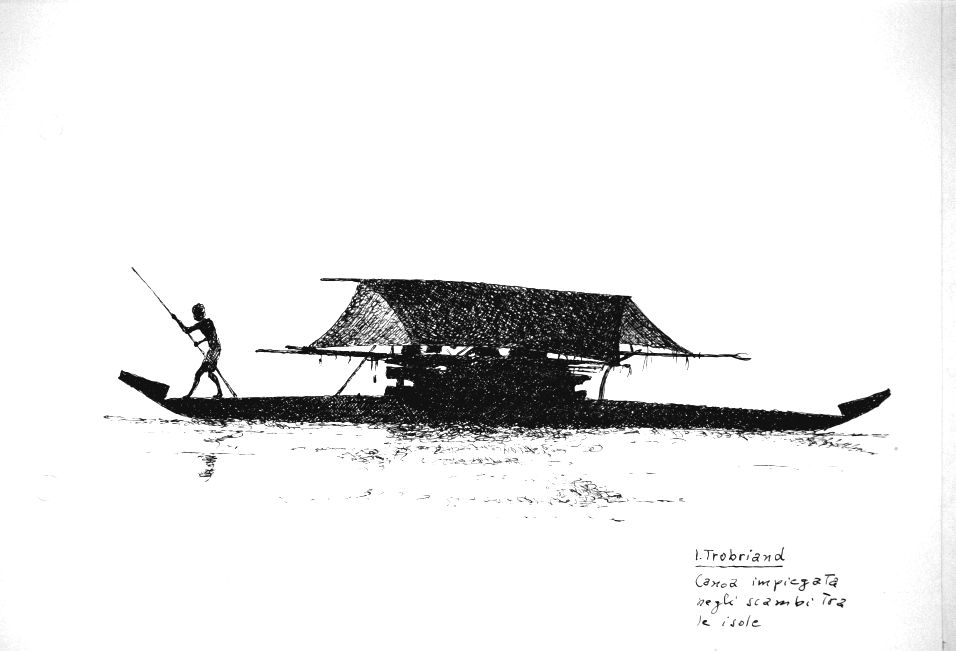 Isole Trobriand - canoa impiegata negli scambi tra isole