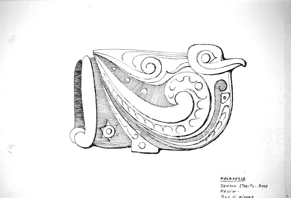 Melanesia - Dawson Straits - prua di piroga