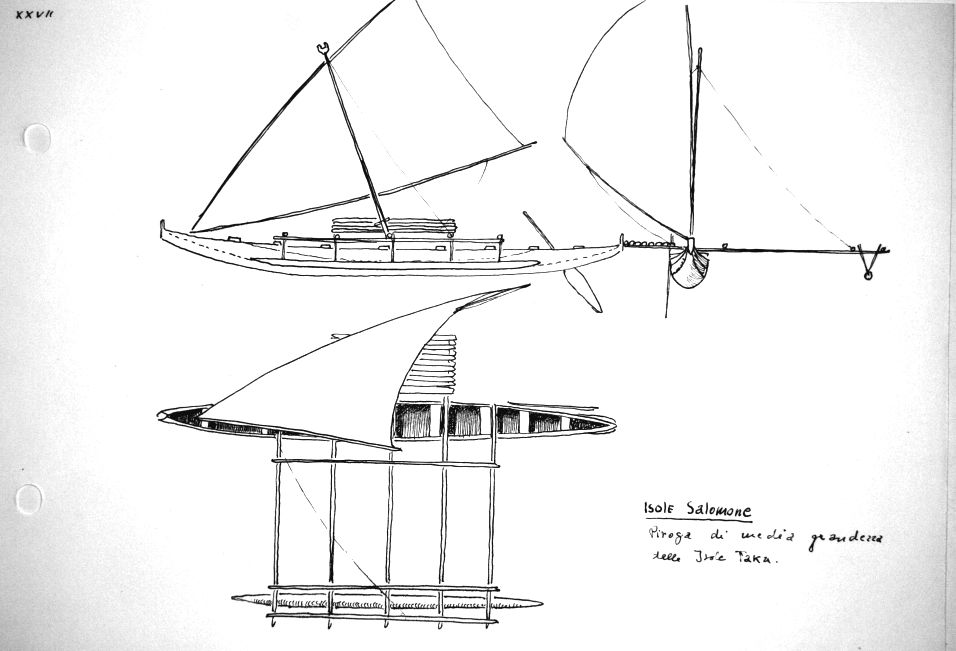 Isole Salomone - piroga di media dimensione delle Isole Taku