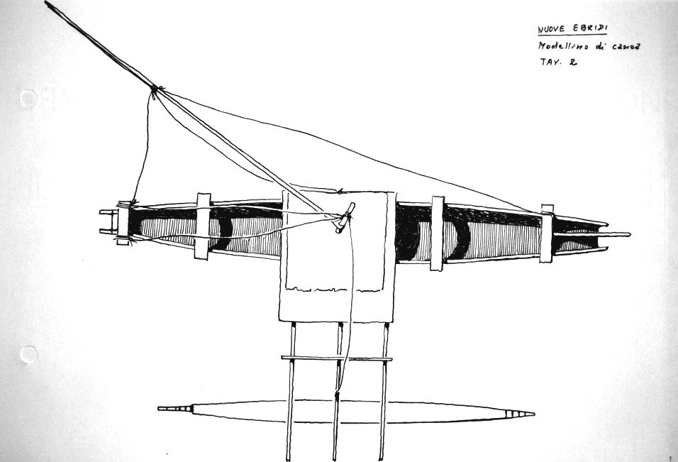 Nuove Ebridi - modellino di canoa