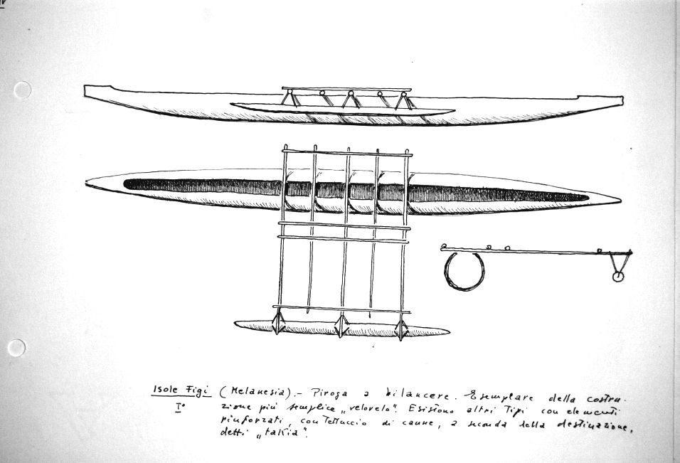 Melanesia - Isole Figi - piroga a bilanciere