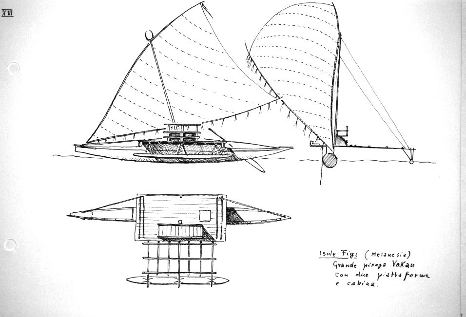 Melanesia - Isole Figi - grande piroga 