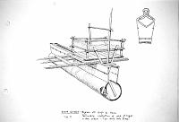  Nuova Guinea - Papuasia - Regione del Golfo di Huon - particolare costruttivo di una piroga a due alberi. Tipo delle Isole Siassi