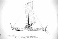  Nuova Guinea - Papuasia - costa di Nord-Est - Regione di Berlin Harbour - grande piroga da guerra