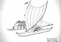  Arcipelago di Santa Cruz - piroga da un disegno attribuito all'amm. Paris