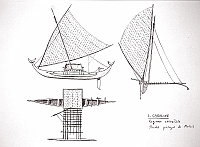  Isole Caroline - Regione orientale - piccola piroga di Mokil