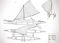  Isole dell'Unione - Isole Tokelau - piroga doppia da viaggio, Lualua (tav.1)
