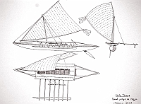  Isole Tonga - grande piroga da viaggio (Tasman 1643)