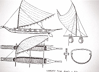  Isole Marchesi - piroga doppia a vela Vaa Houva - Vaka Touva