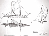  Isole Marchesi - piroga di grandi dimensioni dell'Isola Tatakoto