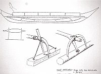  Isole Marchesi - piroga delle Isole Nukutarake e Vahitahi - sistemi di attacco del bilanciere e d elementi componenti lo scafo