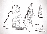  Isole della Società - Isola Huahine - antica piroga detta Va'A Motu (tav.1)