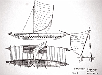  Isole Tuamotu - piroga doppia del nord, albero bipode (tav.1)