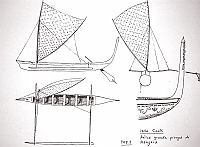  Isole Cook - (tav.1) antica grande piroga di Mangaia