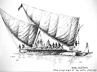  Nuova Caledonia - ultima piroga doppia di tipo antico (1875 - 1880)