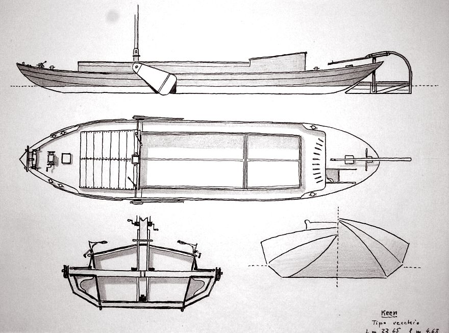 Keen - tipo vecchio lungo 22,65 metri, largo 4,63 metri