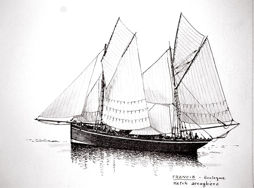 Francia - Boulogne - ketch arenghiero