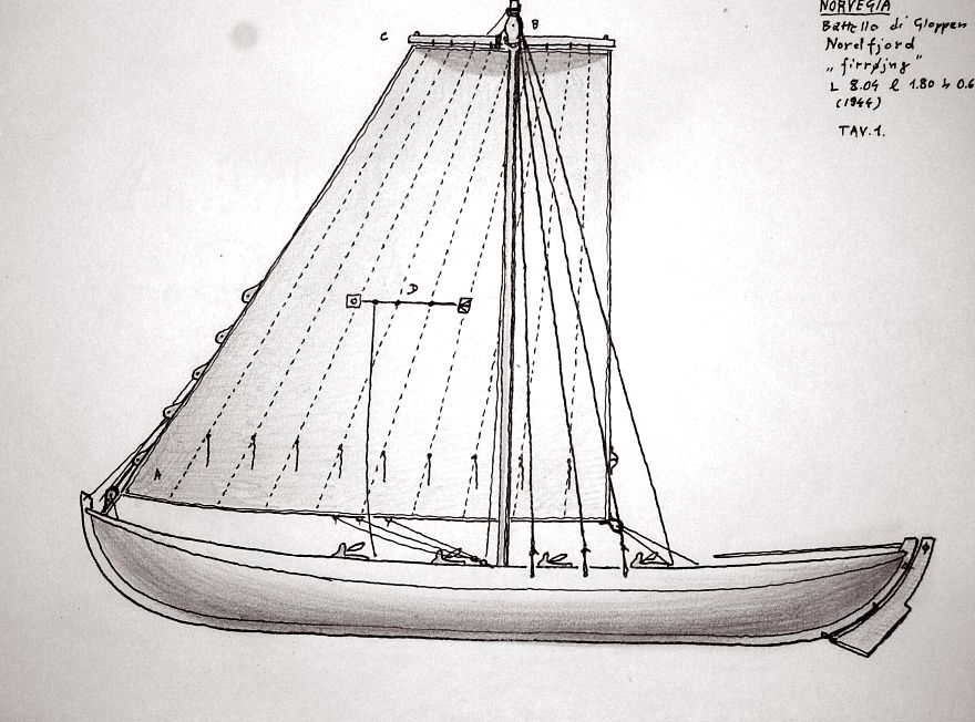 Norvegia - battello di Gloppen Nordfjord 'firrojng' (1944)