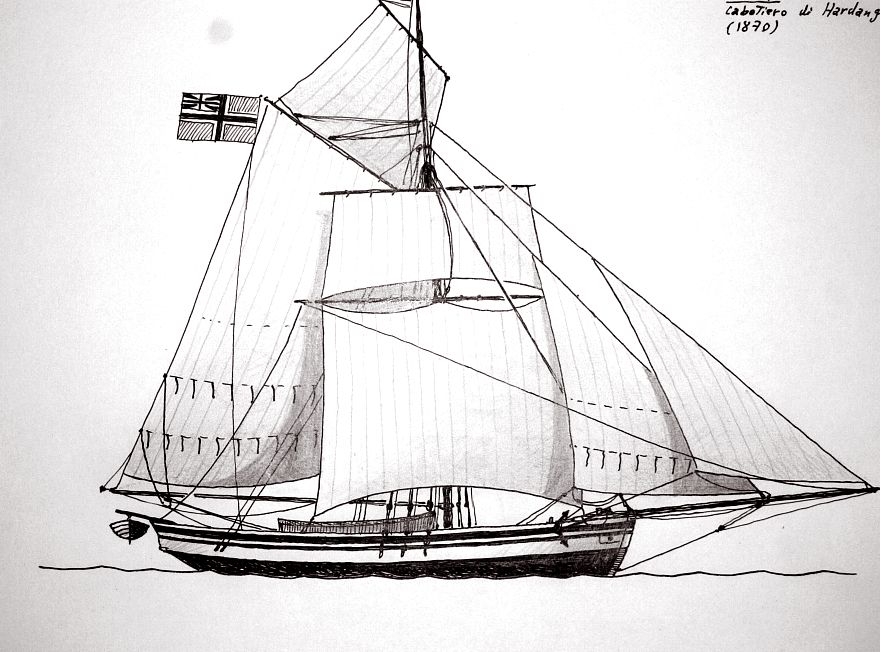 Norvegia - cabotiero di Hardanger (1870)