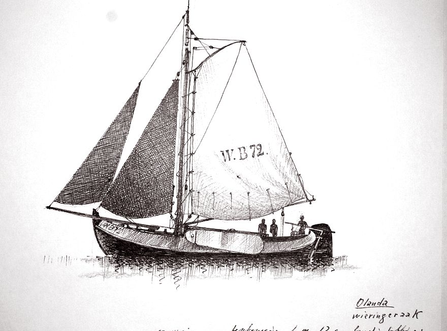 Olanda - wieringeraak - con vivaio, peschereccio banchi sabbiosi. L m 12 circa